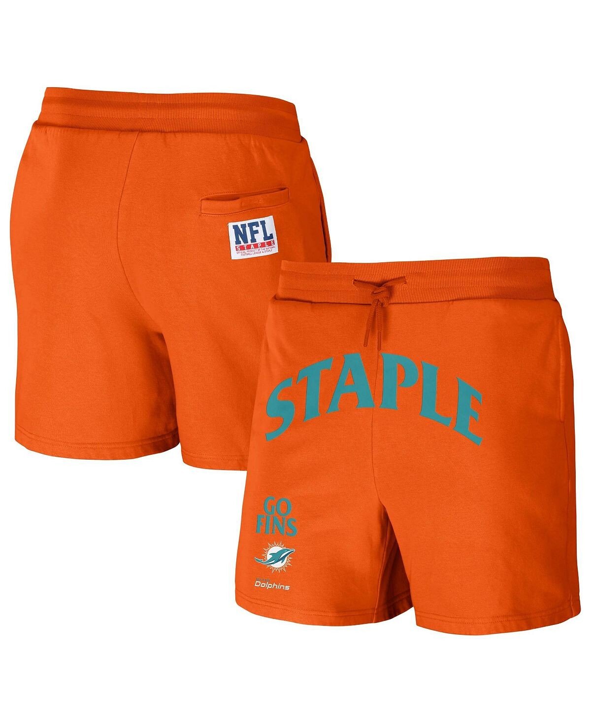 

Мужские шорты nfl x staple orange miami dolphins new age throwback vintage-like wash fleece short NFL Properties