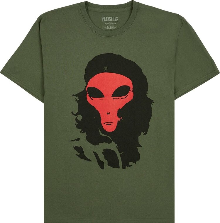 

Футболка Pleasures Alien T-Shirt 'Olive', зеленый