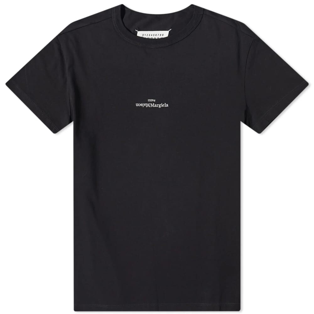 

Футболка Maison Margiela Embroidered Text Logo Tee, Черный
