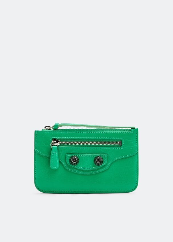 

Картхолдер BALENCIAGA Le Cagole long coin and card holder, зеленый