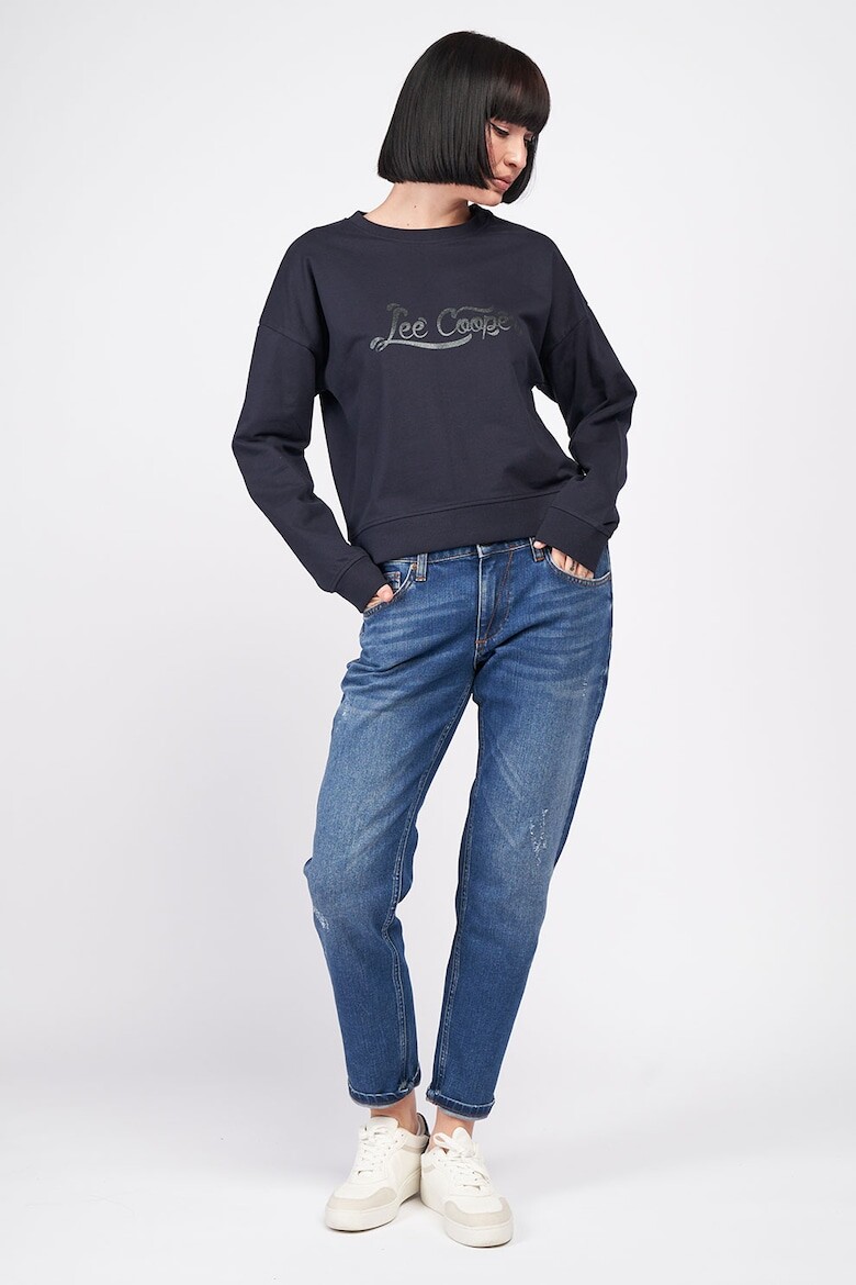 

Женская толстовка с логотипом, черная Lee Cooper, синий