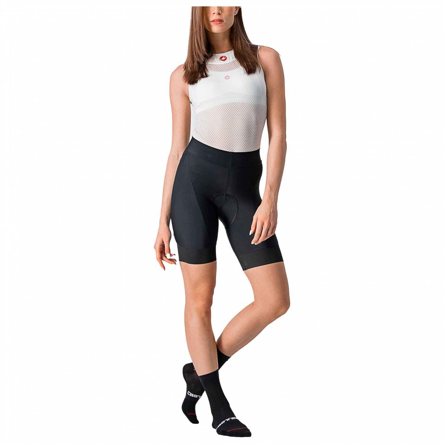 

Велосипедные шорты Castelli Women's Prima Short, цвет Black/Hibiscus, Серый