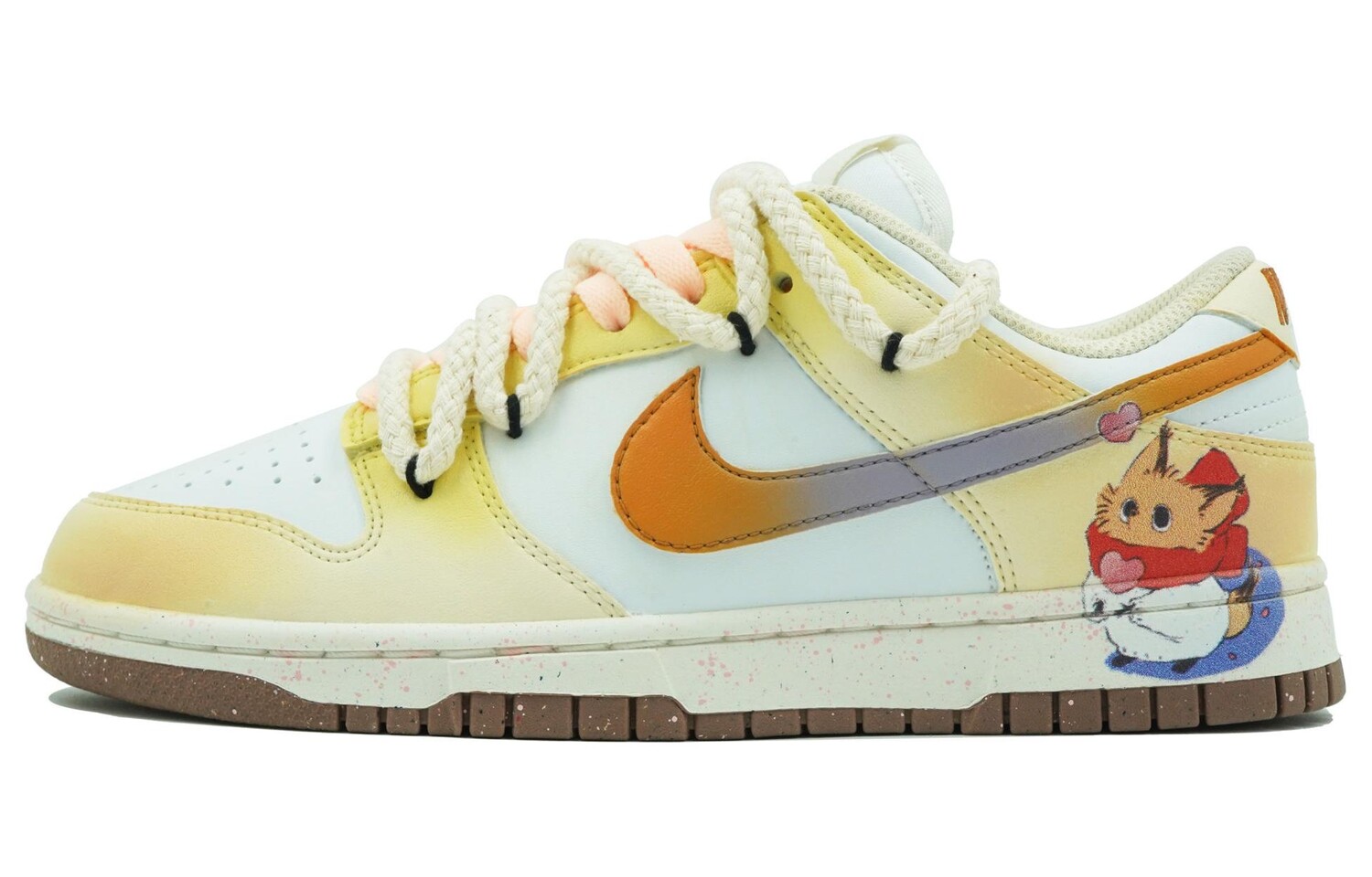 

Кроссовки Nike Dunk Skateboarding Shoes Unisex Low-top Beige/orange, белый
