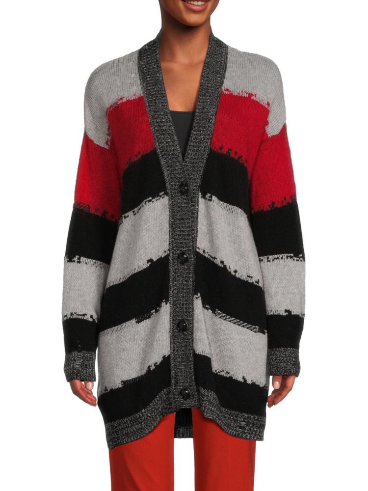 

Длинный кардиган Cabella с цветными блоками Pinko, цвет Multi Grey
