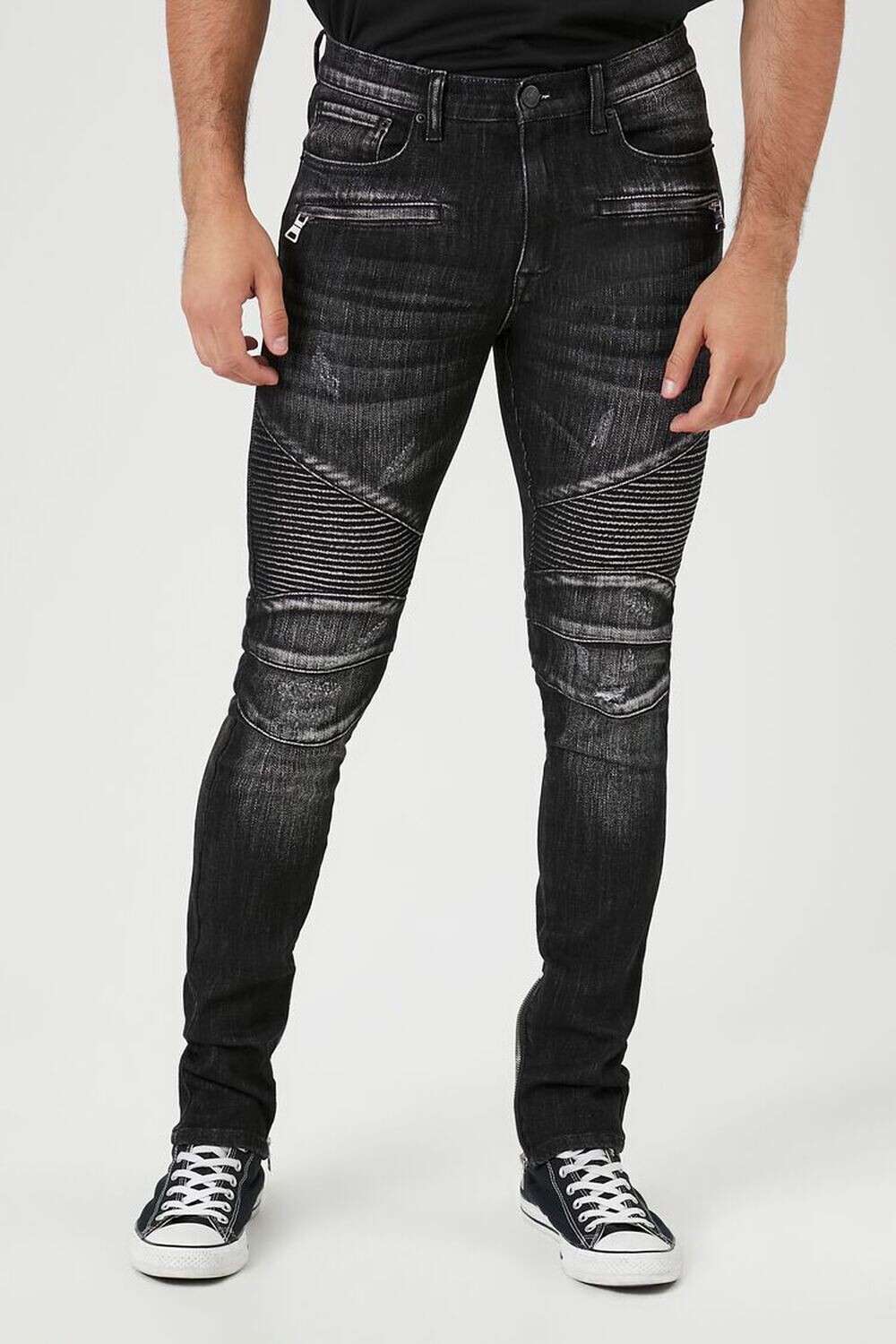 

Джинсы скинни из эластичного денима Forever 21, черный