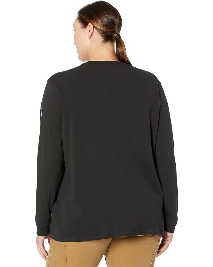 Футболка Carhartt Plus Size Loose Fit Long Sleeve Graphic T-Shirt, черный