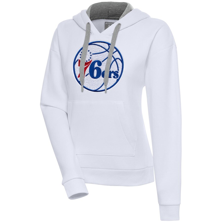 

Пуловер с капюшоном Antigua Philadelphia 76Ers, белый