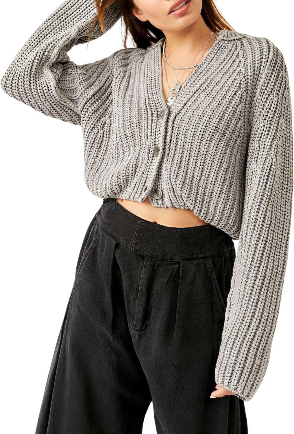 

Свитер Sweet Nothing Cardi Free People, цвет Tungsten