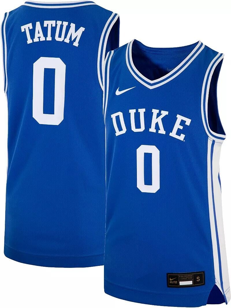 

Nike Youth Duke Blue Devils Джейсон Татум № 0 Duke Blue Replica Баскетбольная Рубашка