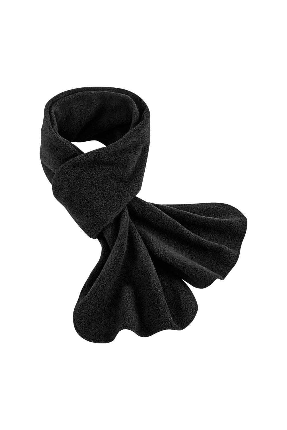 Зимний шарф из переработанного флиса Beechfield, черный