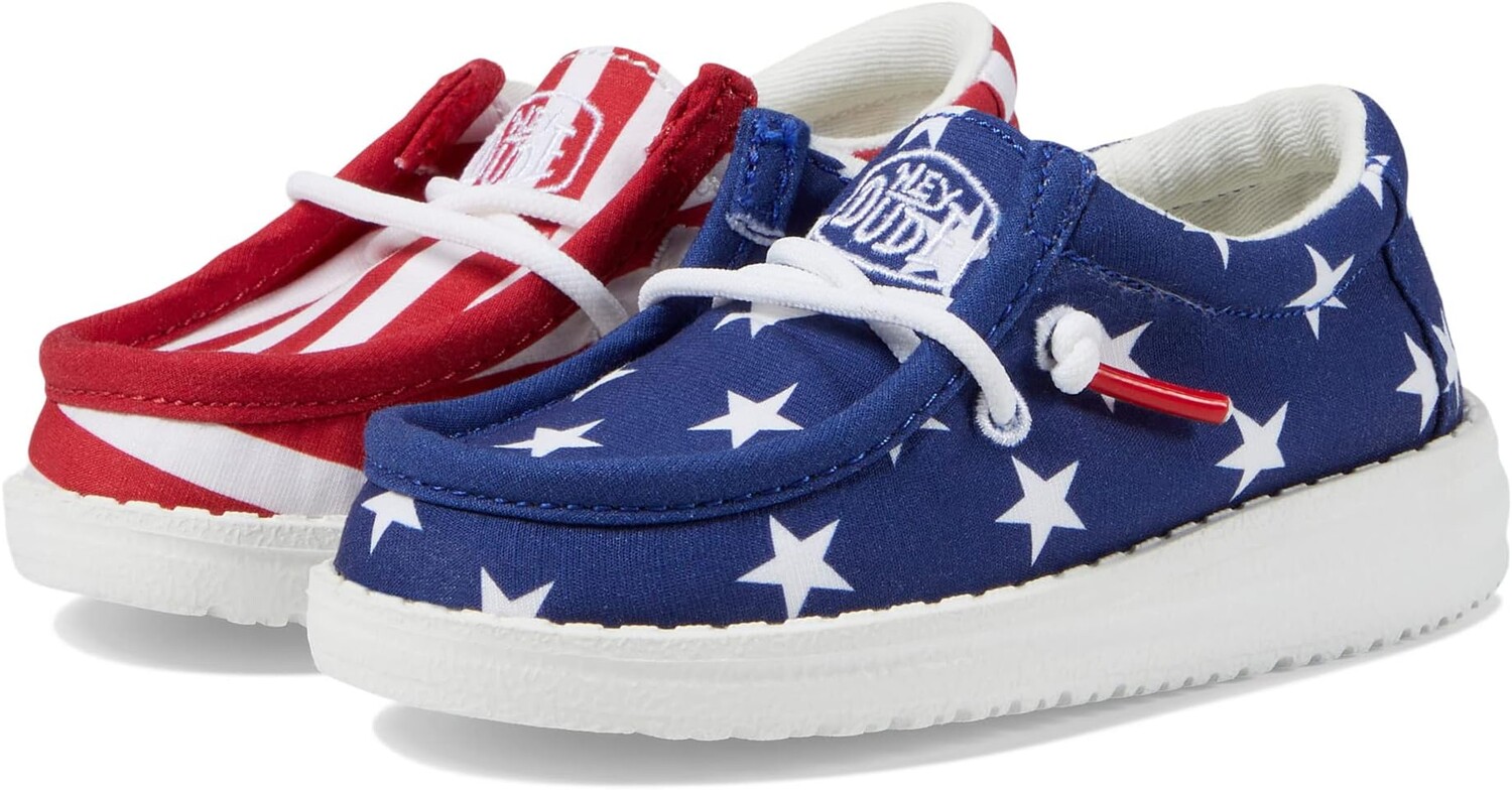 

Кроссовки Wally Patriotic Hey Dude, цвет American Flag