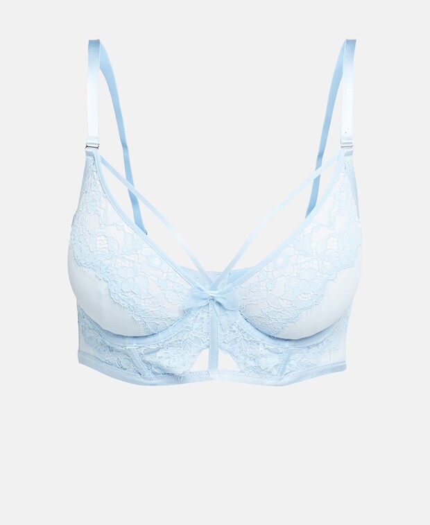 

Бюстгальтер на косточках, чашка AF Hunkemöller, светло-синий