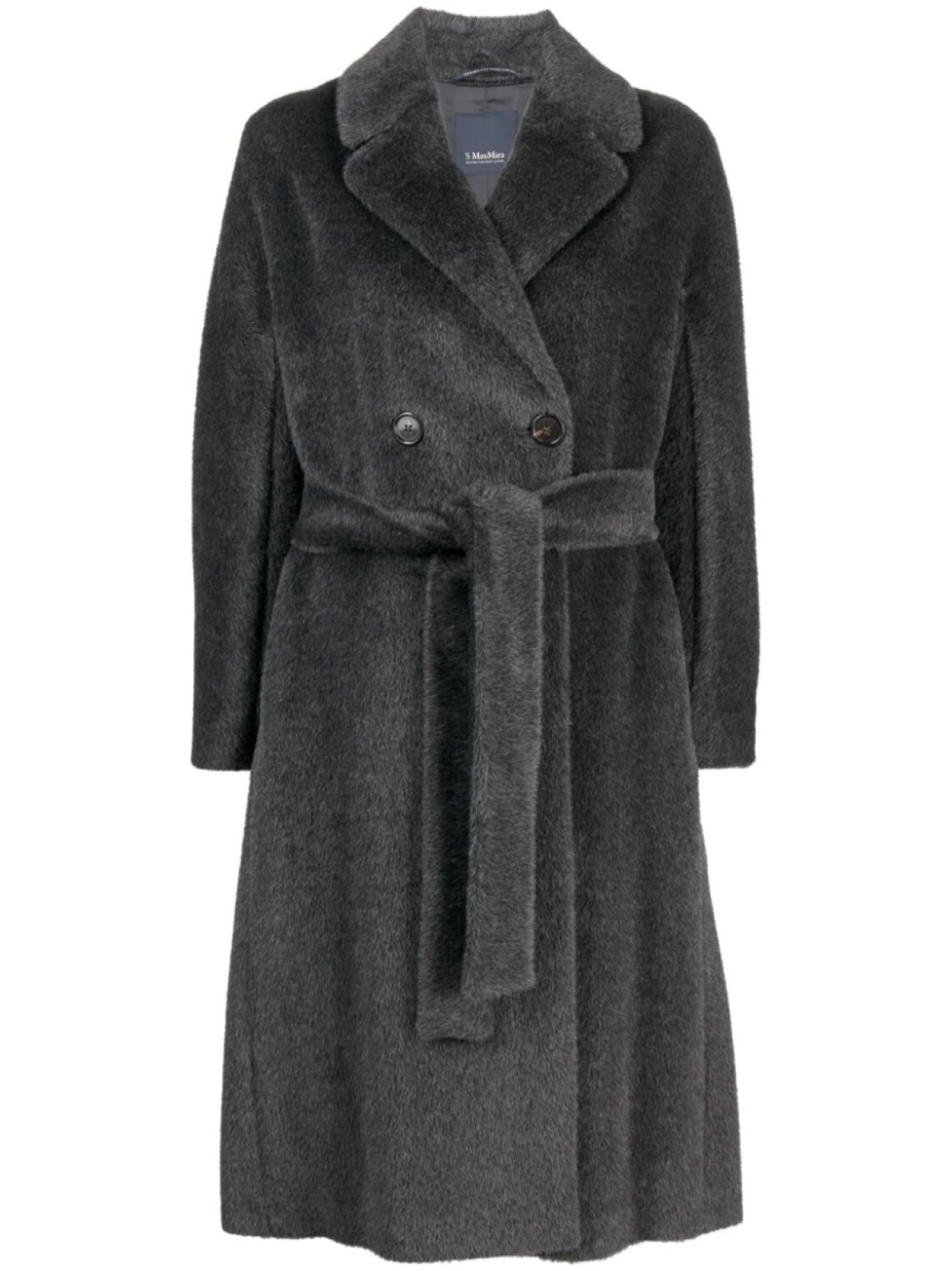 

'S Max Mara шерстяное двубортное пальто с поясом, серый