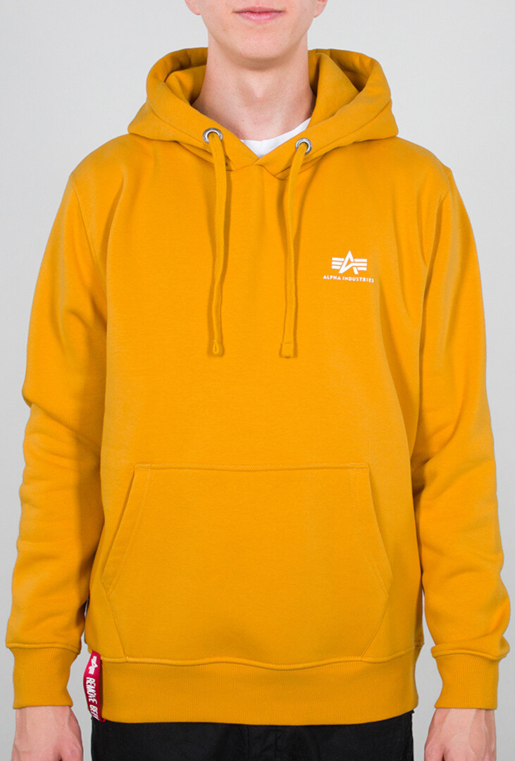 

Кофта Alpha Industries Alpha Basic Small Logo с капюшоном, бледно-желтый/желтый