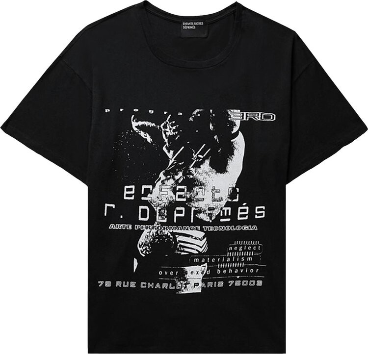 

Футболка Enfants Riches Déprimés Neglect T-Shirt 'Faded Black/White', черный