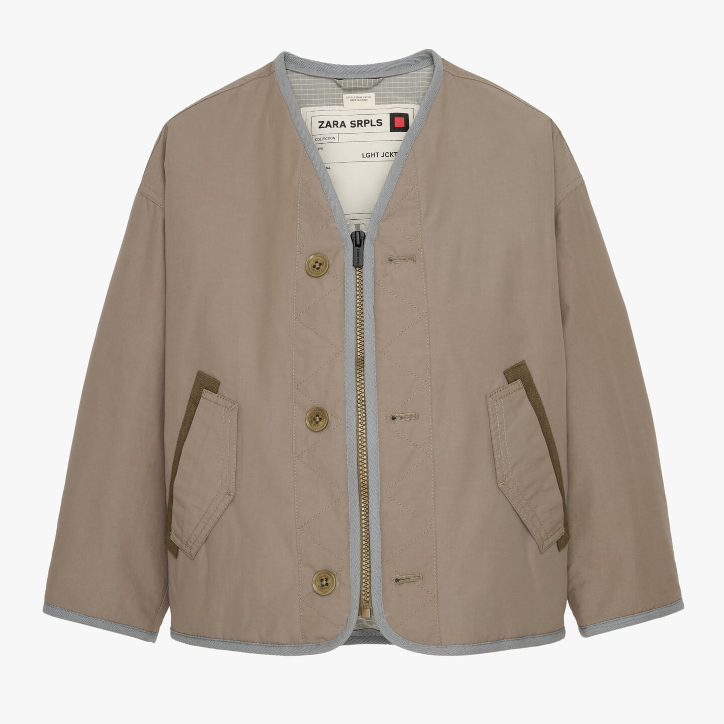 

Легкая куртка Zara LGHT JCKT 11, хаки