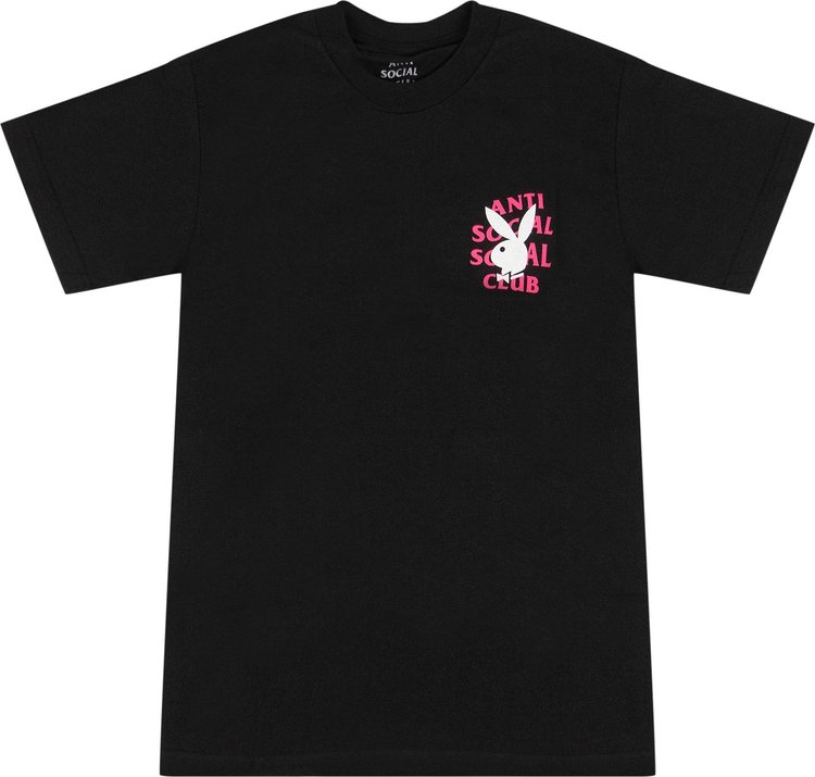 Футболка Anti Social Social Club x Playboy Remix T-Shirt 'Black', черный - фото