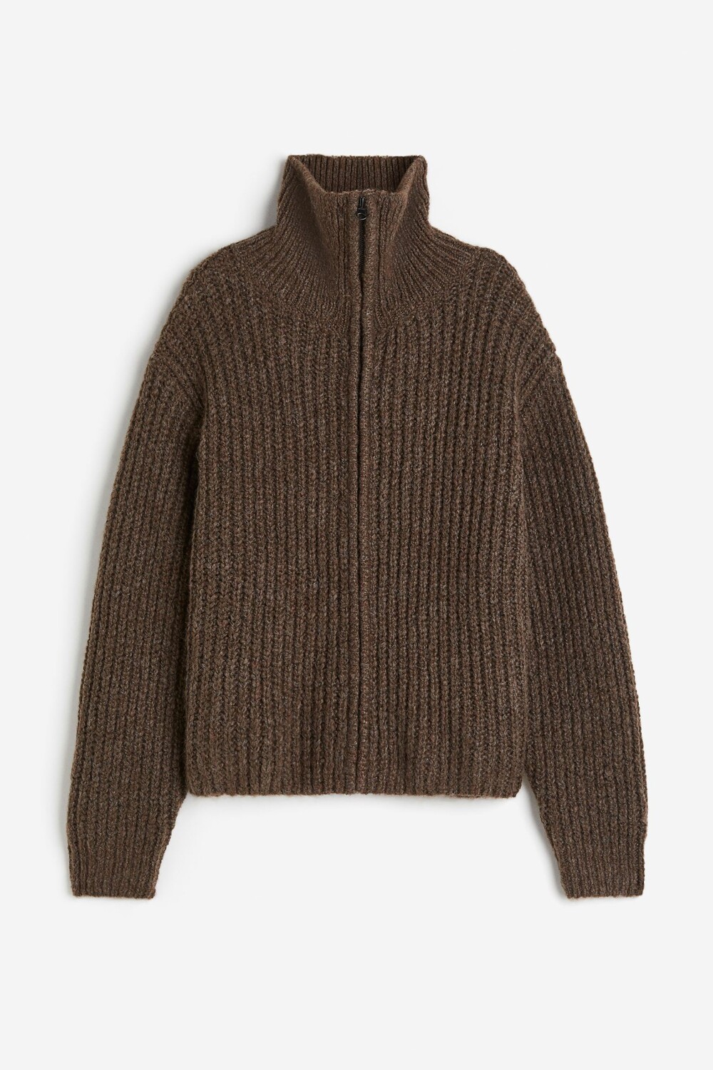 

Кардиган H&M Zip-up, коричневый