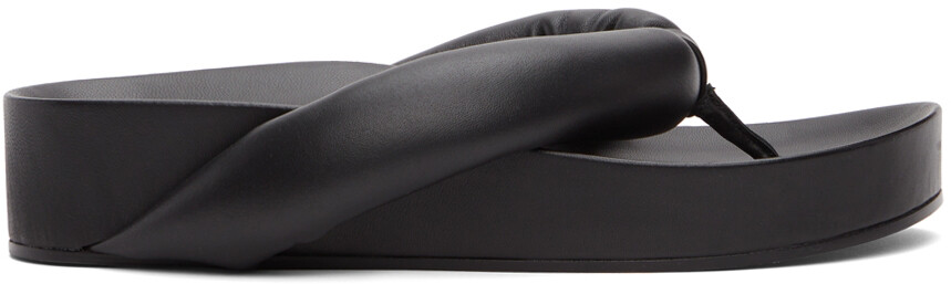 

Черные большие сандалии с шлепанцами Jil Sander