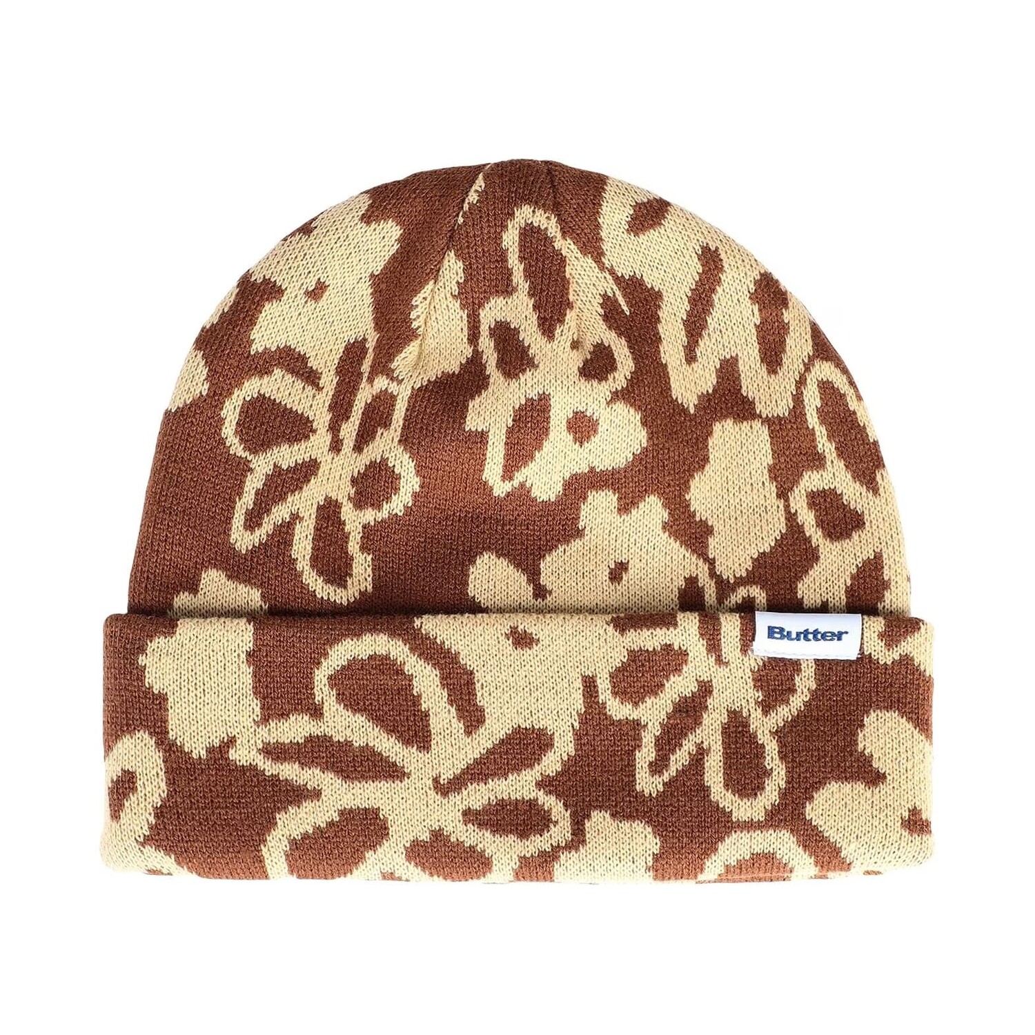 

Вязанная шапка Butter Goods Flowers Beanie, коричневый