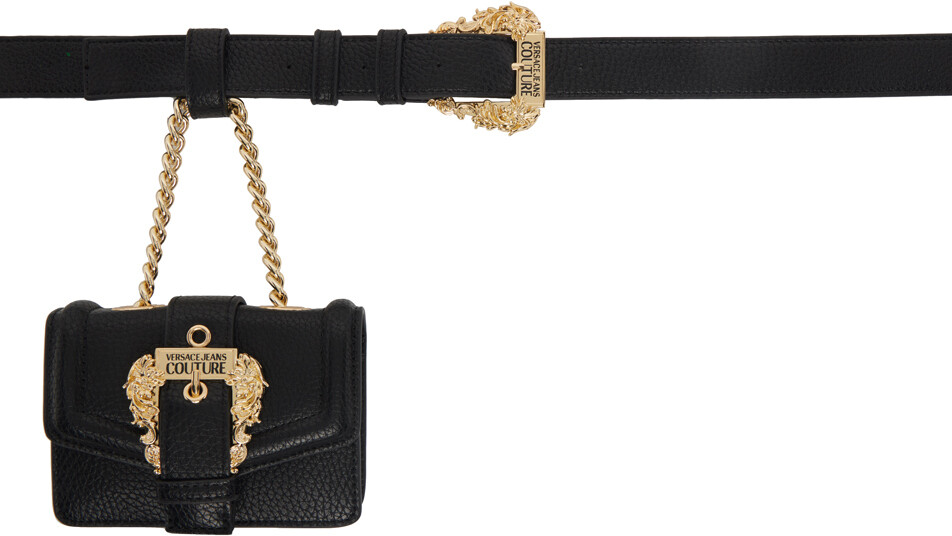 

Черный пояс от кутюр1 Versace Jeans Couture