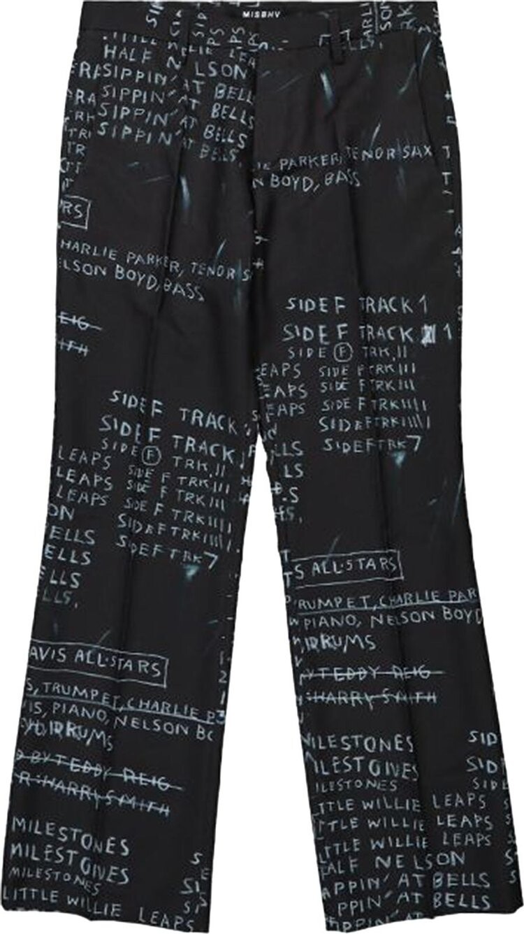 

Брюки MISBHV Basquiat Edition Discography Flared Trousers 'Black', черный