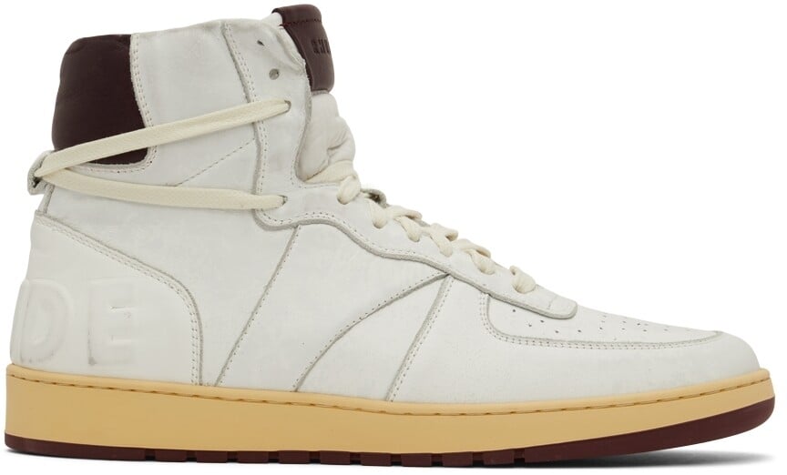 

SSENSE Эксклюзивные белые кроссовки Rhecess Sky Hi Rhude