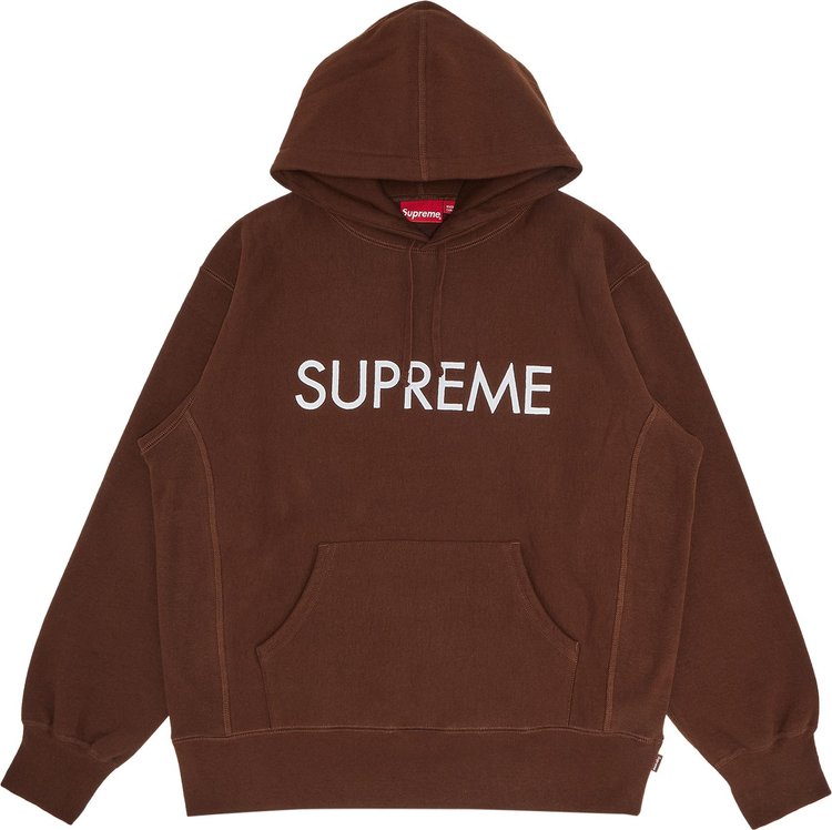 

Толстовка Supreme Capital Hooded Sweatshirt 'Dark Brown', коричневый