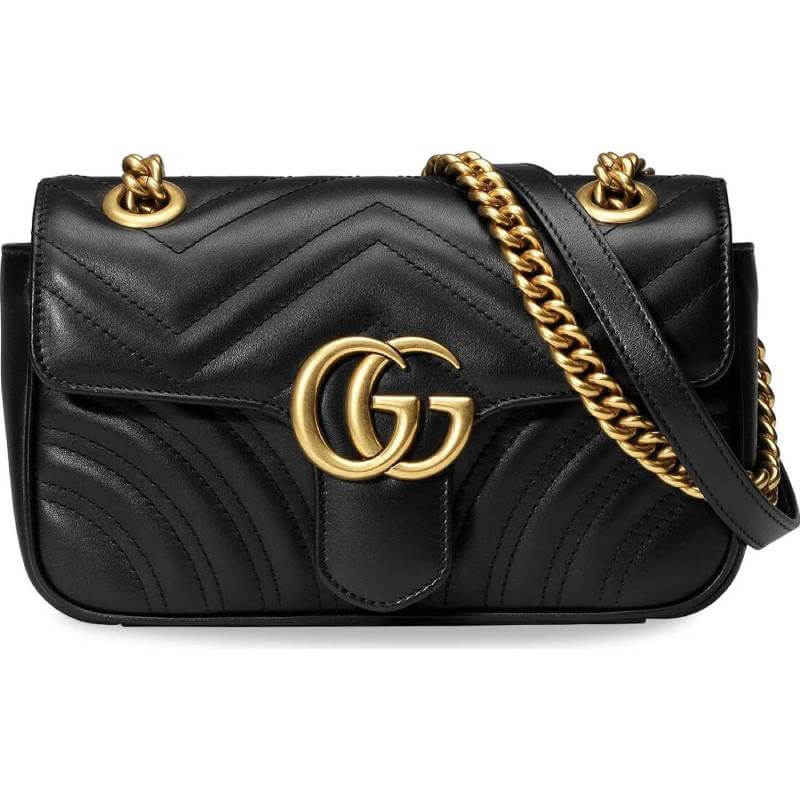 Сумка Gucci GG Marmont Matelassé Mini, черный - фото