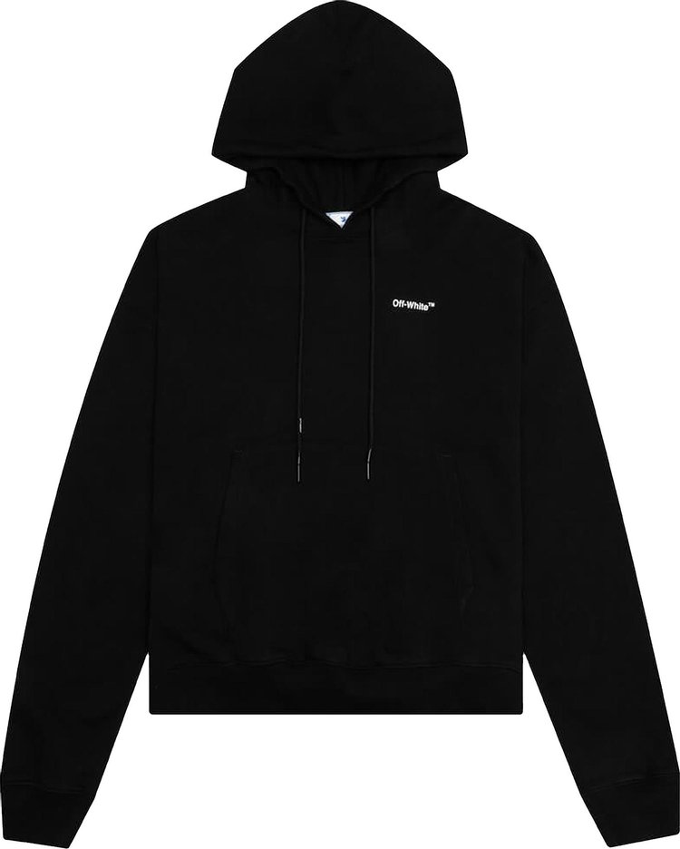 Худи Off-White Caravag Arrow Over Hoodie 'Black/White', черный - фото