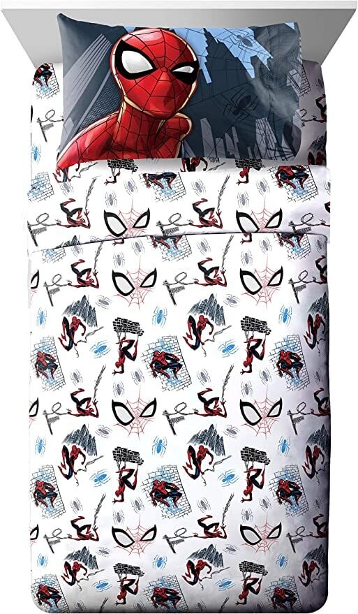 

Комплект постельного белья для детей Jay Franco Marvel Spiderman Crawl, 4 предмета, белый/мультиколор