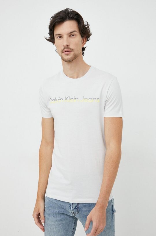 

Хлопковая футболка Calvin Klein Jeans, серый