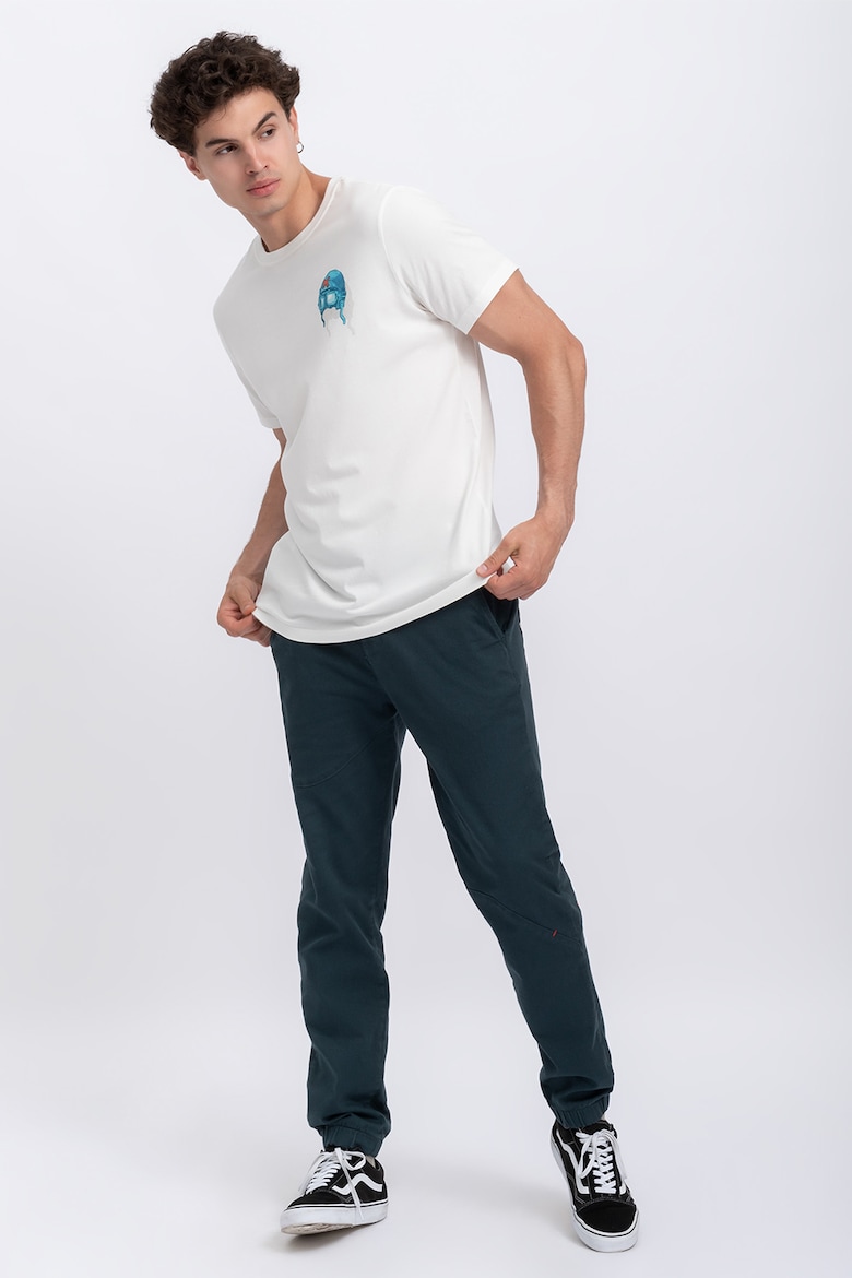 Хлопковая футболка с фигурным принтом Kaft, белый