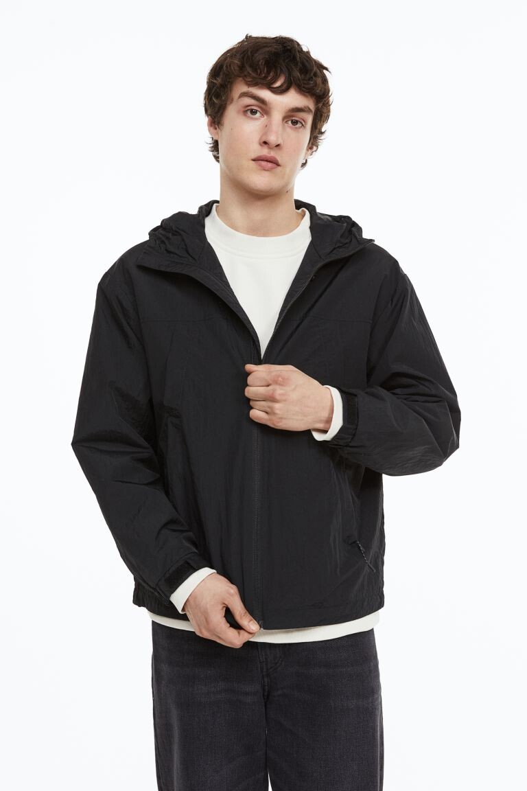 

Ветровка классического кроя H&M, черный