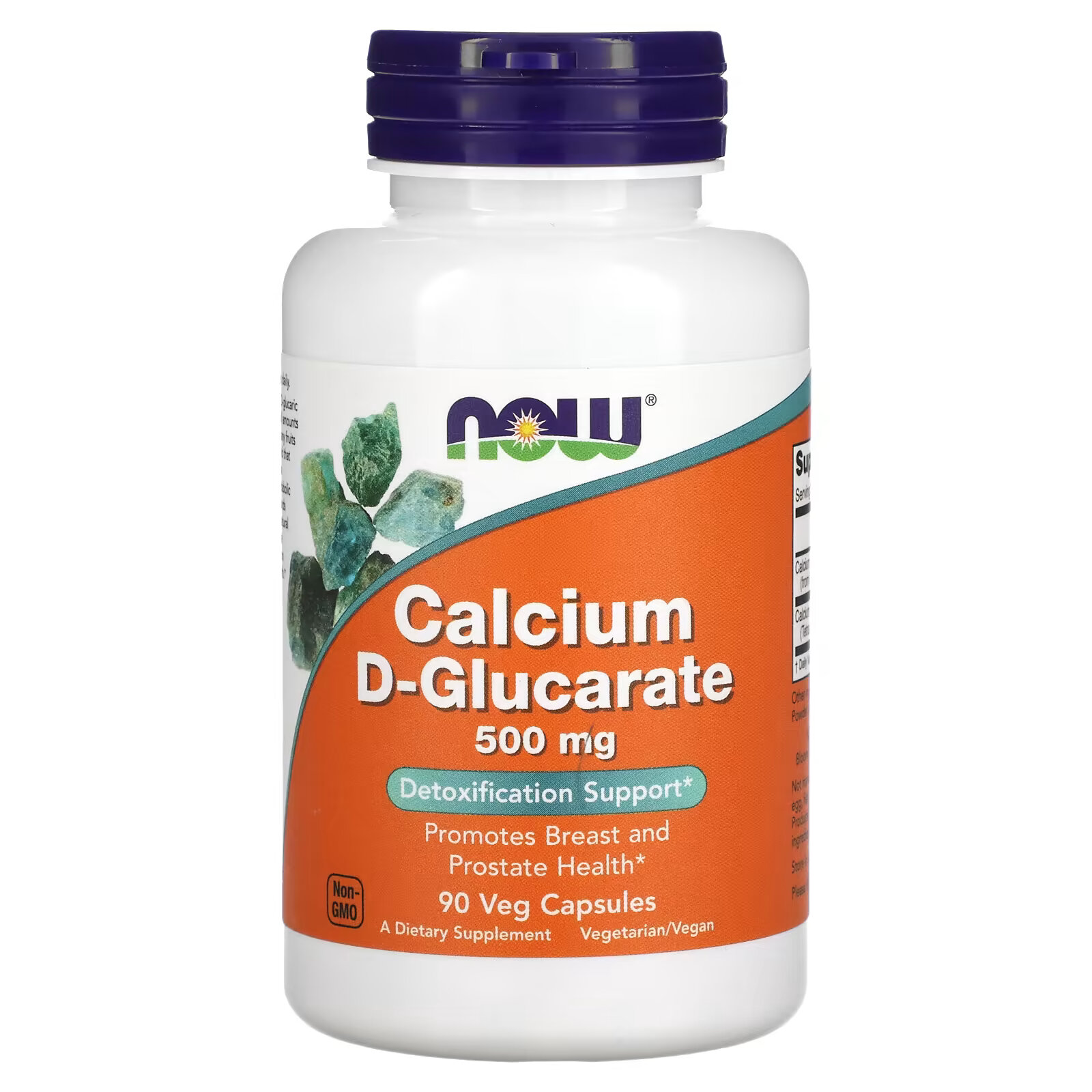 Пищевая добавка NOW Foods D-глюкарат кальция 500 мг, 90 растительных капсул