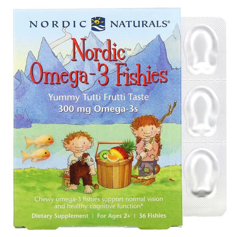 Омега-3 для детей от 2 лет Nordic Naturals 300 мг, 36 рыбок - фото