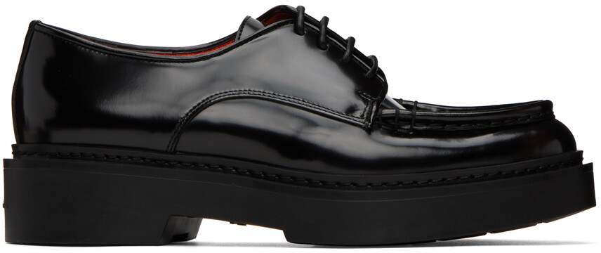 

Черные кожаные дерби Santoni
