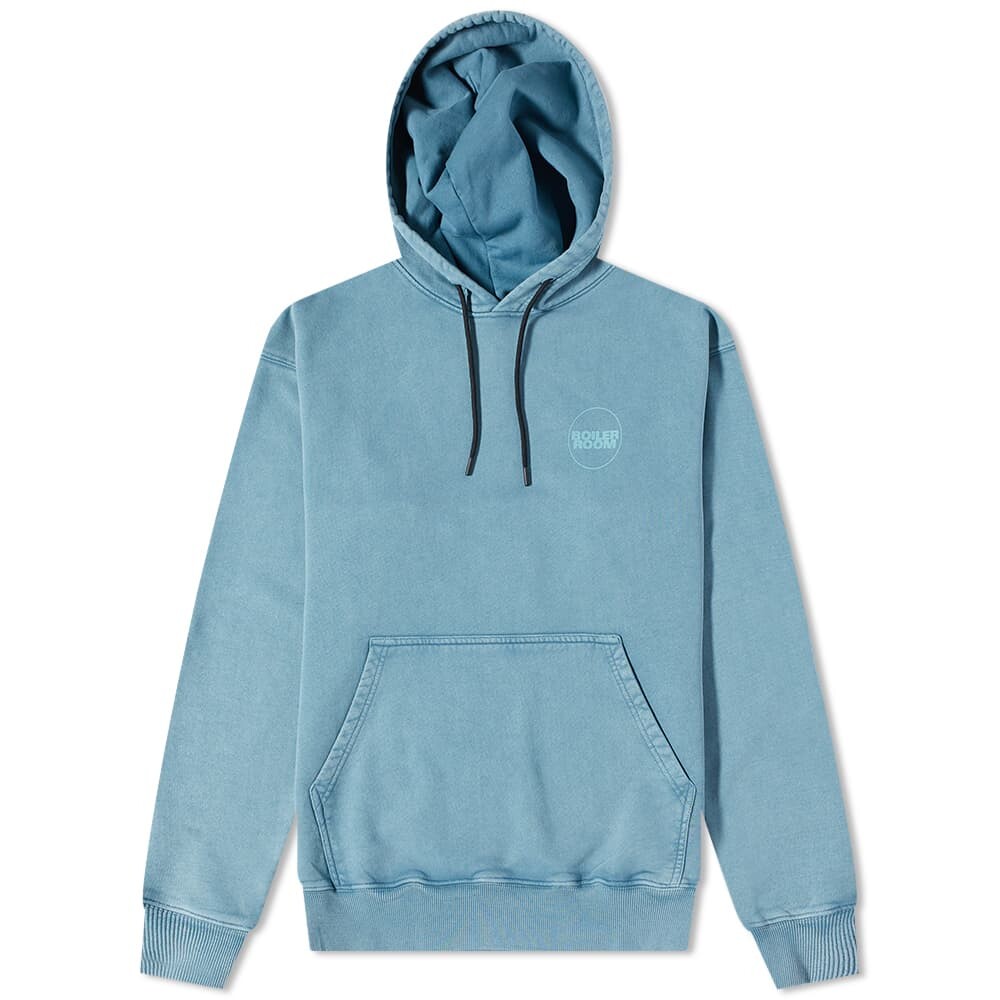 

Толстовка Boiler Room Acid Wash Popover Hoody, Синий