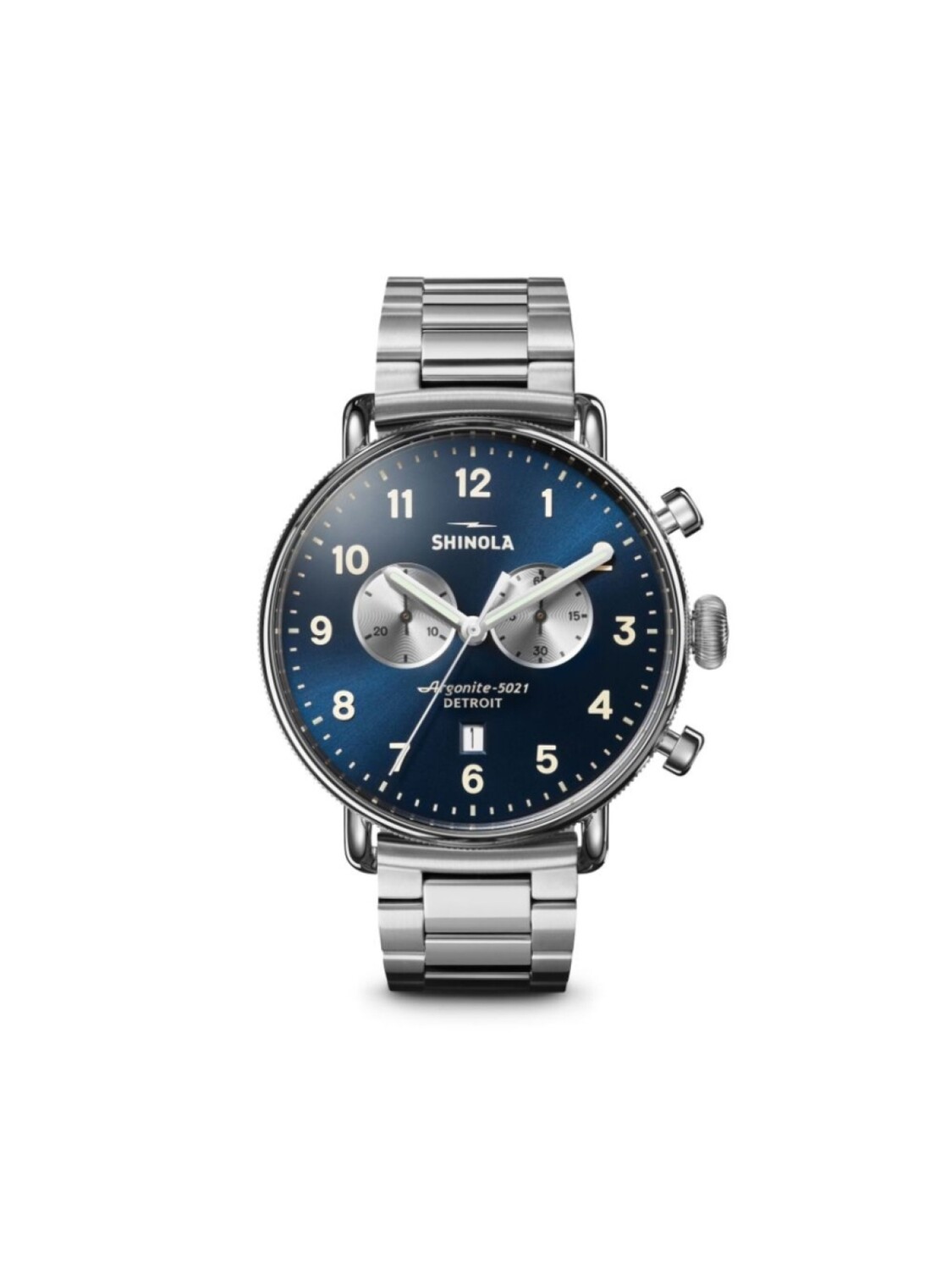 

Наручные часы The Canfield Chrono 43 мм Shinola, серебристый