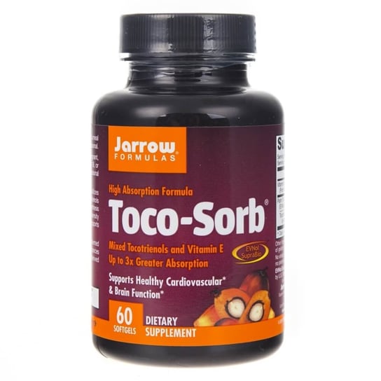 Toco-Sorb Jarrow Formulas (натуральный витамин Е), 60 капсул jarrow formulas toco sorb смесь токотриенолов и витамина е 60 мягких таблеток