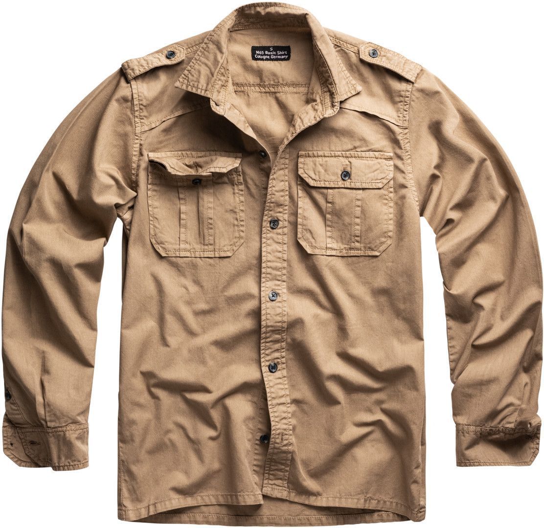 Рубашка Surplus M65 Basic, бежевый рубашка surplus m65 basic short sleeve черный