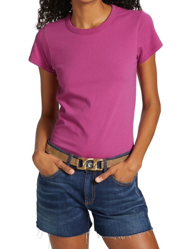

Футболка из органического хлопка pima rag & bone Deep pink