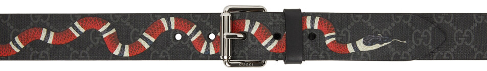 

Черный ремень с монограммой GG Gucci
