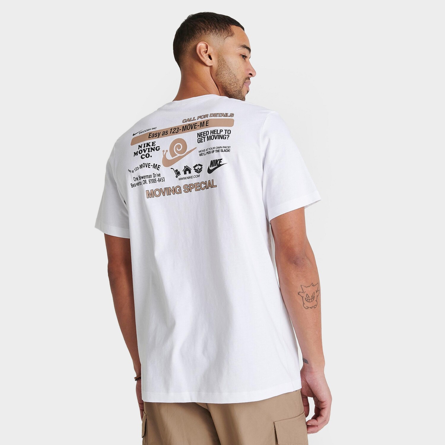 

Мужская футболка с коротким рукавом Nike Sportswear Moving Company, белый