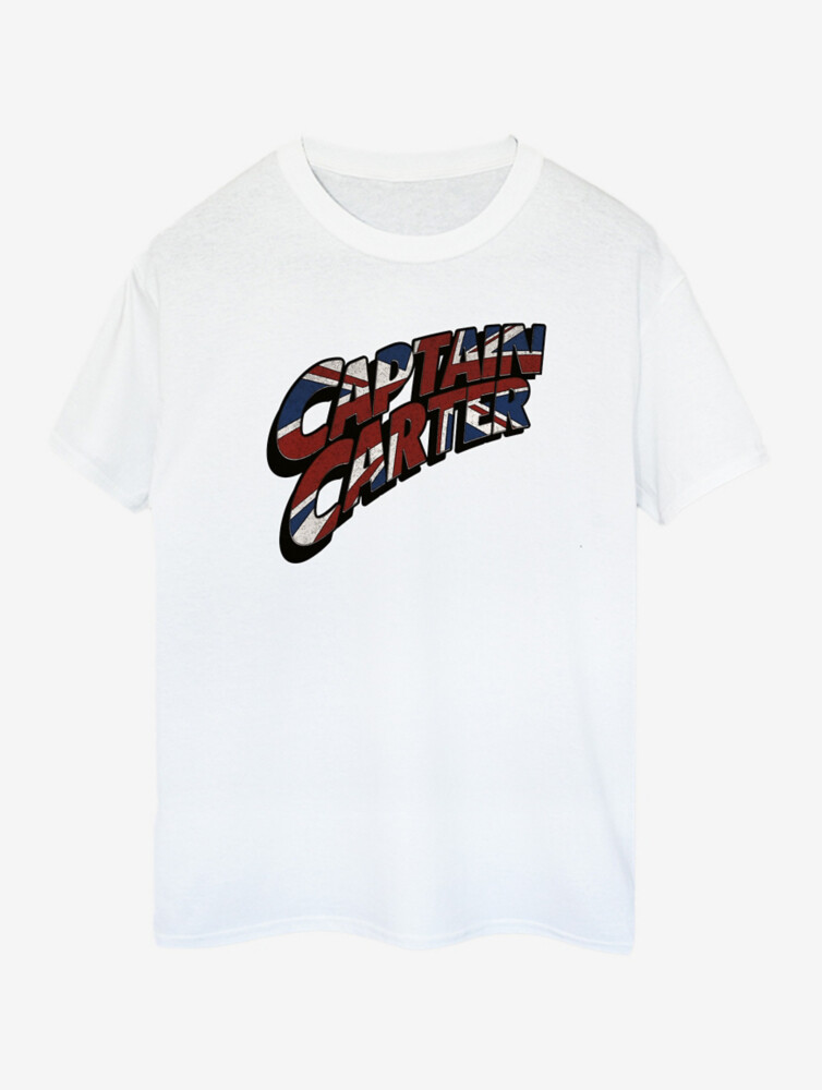 

NW2 Marvel What If Captain Carter Logo Взрослая белая футболка George., белый