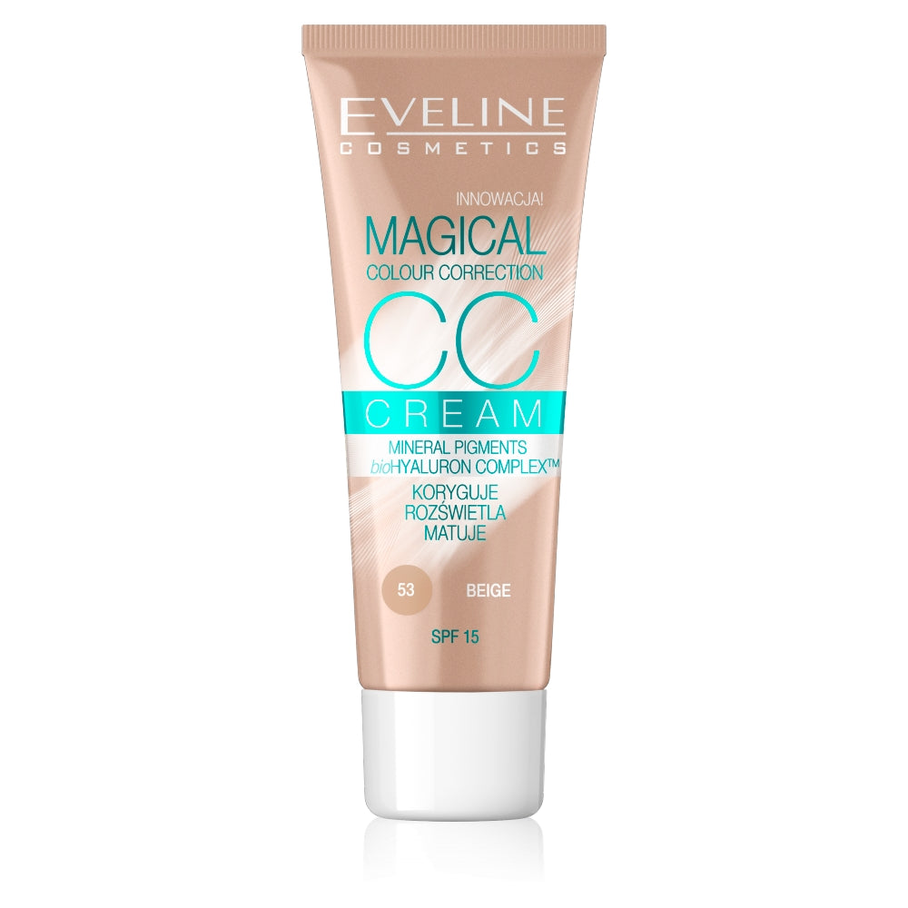 цена Eveline Cosmetics Многофункциональная тональная основа Magical Color Correction CC Cream 53 Beige SPF15 30 мл
