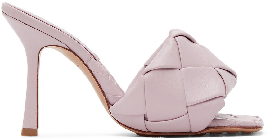 

Розовые босоножки на каблуке Intrecciato 'The Lido' Bottega Veneta