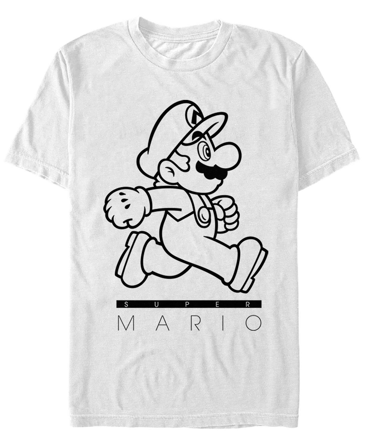 Мужская футболка с коротким рукавом super mario on the go nintendo Fifth Sun, белый супер марио йоши плюшевый 30см simba