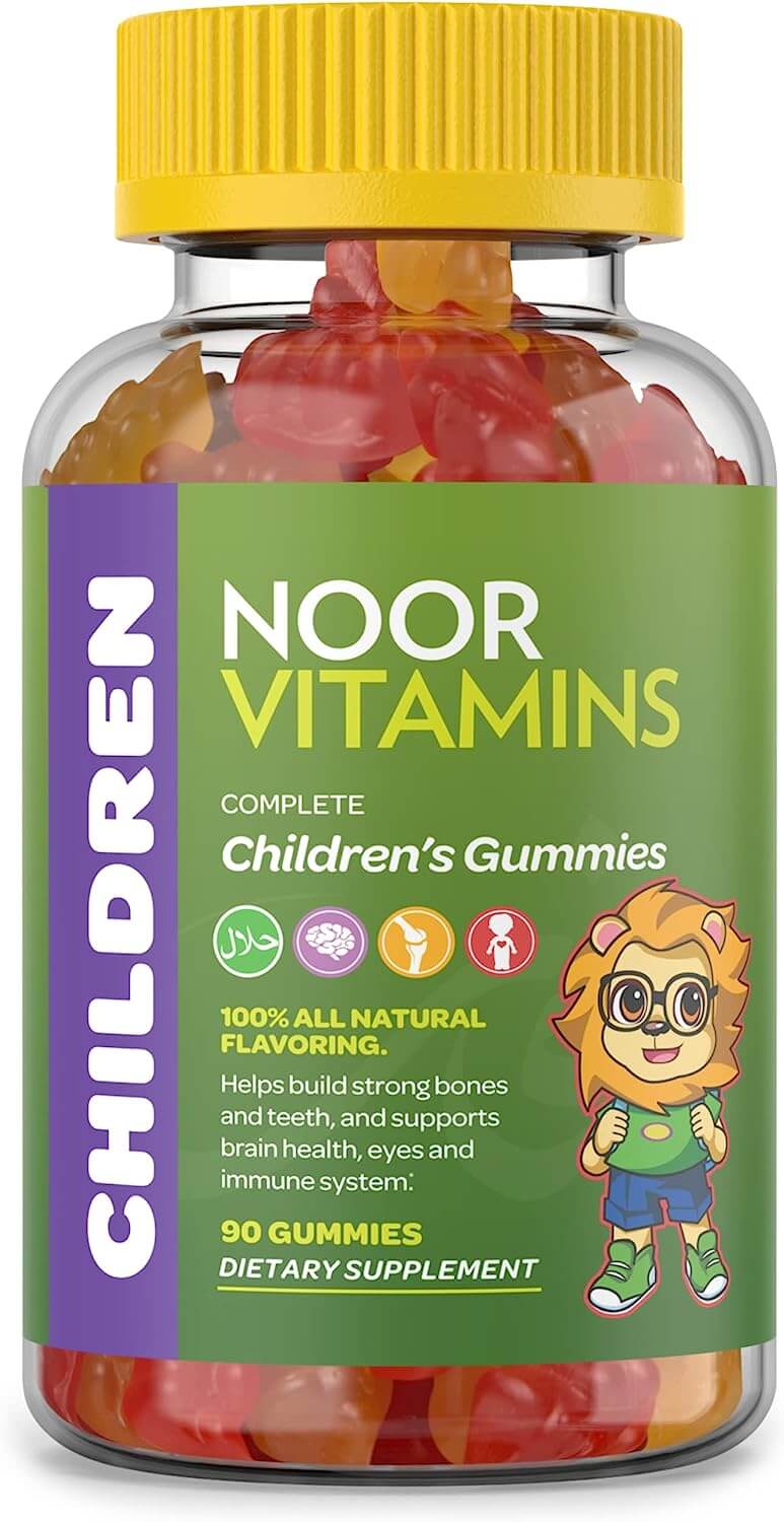 цена Мультивитамины для детей Noor Vitamins Halal For Immunity & Energy Non-GMO Allergen & Gluten Free, 90 пастилок
