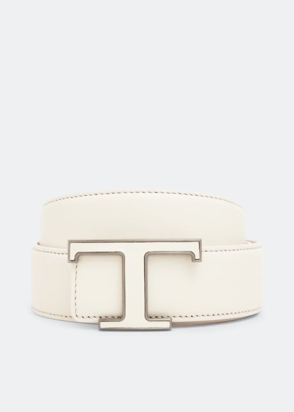 

Ремень TOD'S Timeless leather belt, белый